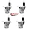 Service Caster 3'' Nylon Swivel 1-5/8'' Expanding Stem Caster Set Total Lock Brake, 4PK SCC-EXTTL20S314-NYS-158-4 - alternate 3